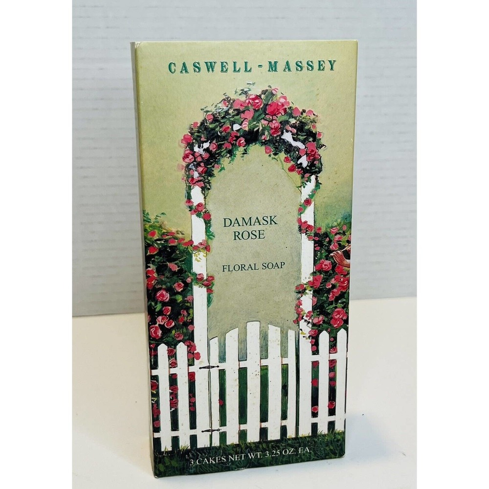Bath Soap Damask Rose Floral Soap by Caswell-Massey 3.25 oz Bar Luxury Gift